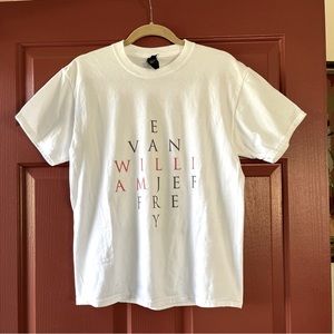 Evan William Jeffrey Short Sleeve White T- Shirt Sz M